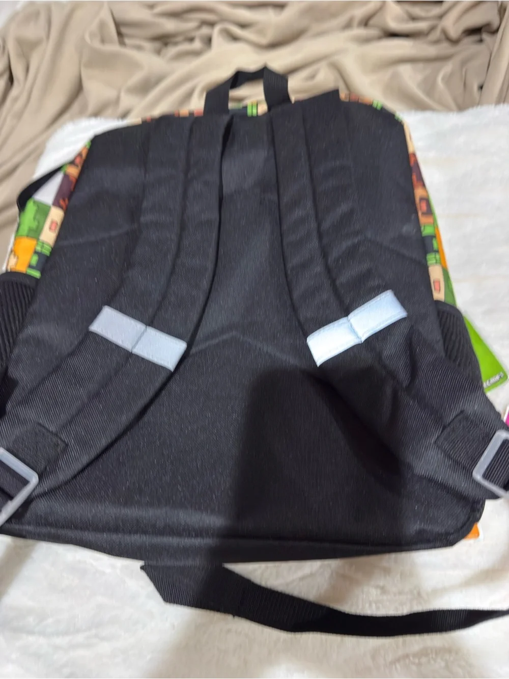 Minecraft Creeper Print Kids Backpack - Green & Black New No Tag